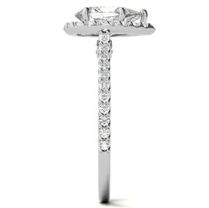 Anillo de Lujo con Moissanita Corte Pera, Plata de Ley 925 con Baño de Rodio, Anillo de Compromiso Solitario Certificado, Anillo de Boda - Product Image 2