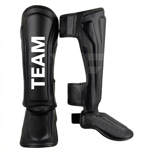 Leather Knee Protector <b>Pad</b> Kickboxing Shin Guard Kick Boxing Muay Thai Shin Guards MMA Shin Guard - Product Image 1