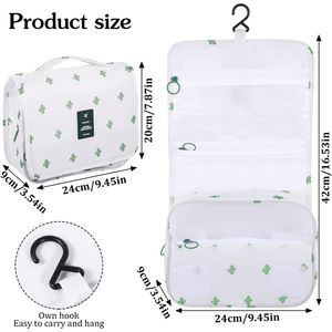 Pengxiaomei Borsa da Viaggio Multifunzione Portatile per Trucchi, Impermeabile, con Manico Comodo per Uso in Bagno - Product Image 3