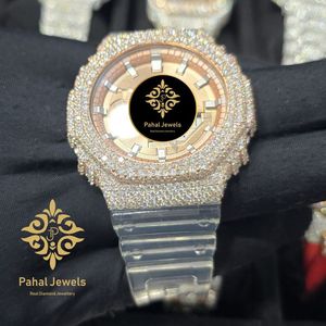 นาฬิกาเพชรหรู Pahal Jewels ตัวเรือนสแตนเลสสตีล หน้าปัดอนาล็อก-ดิจิตอล ขนาด 40 มม. ตัวล็อคแบบ Deployment Clasp สำหรับทั้งชายและหญิง - Product Image 4