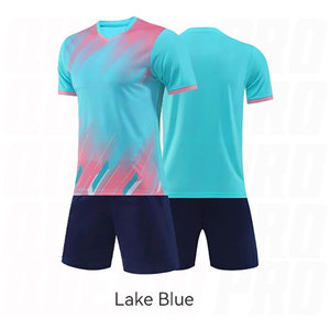 Ensemble de maillots de football personnalisés pour hommes et enfants, respirant, à séchage rapide, uniforme d'entraînement de football, kit d'équipe en polyester 2 pièces, nom personnalisé - Product Image 3