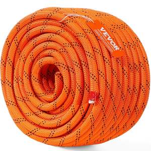 Orange/Noir 1/2X120 ft Double Tressé Polyester Arboriste Gréement Corde D'escalade 48 Brins 8000 LBS Force Rock Randonnée Modèle - Product Image 1