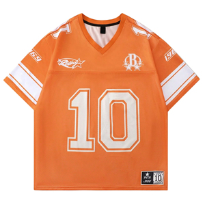 เสื้อฟุตบอลอเมริกันแบบตาข่ายย้อนยุค ดีไซน์เฉพาะตัว ผลิตจากโพลีเอสเตอร์ 100% พร้อมสกรีนลายแบบซับลิเมชั่น ชื่อและหมายเลขผู้เล่นทีมชาติ - Product Image 1