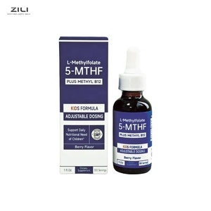 Gotas Líquidas Orales 5-MTHF para Niños con Metil <span class=keywords><strong>B12</strong></span> y Folato Activo para el Desarrollo Cerebral, Energía y Apoyo Nutricional Diario - Product Image 1