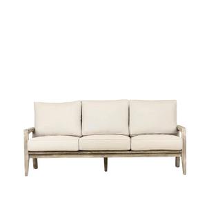 Canapé en bois Hutan de style français, rembourré en tissu, pour salon, avec cadre blanc, idéal pour l'extérieur - Product Image 4