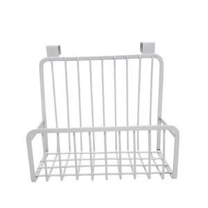 Panier de rangement suspendu en métal blanc pour porte ou armoire, sans perçage, pour pots à épices - Product Image 1
