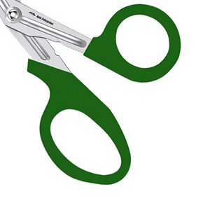 Ciseaux de traumatologie pour infirmières, ciseaux de premiers secours 5,5 pouces vert foncé en acier inoxydable allemand, ciseaux médicaux d'urgence pour bandages, ciseaux chirurgicaux EMT - Product Image 3