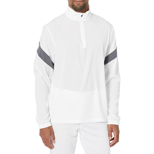Veste de sport personnalisée légère en tissu tissé à manches longues et col montant, avec logo frontal, anti-bactérienne, pour hommes - Product Image 3