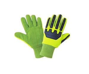 Guantes de protección contra impactos con cordón de algodón con doble palma - Product Image 4