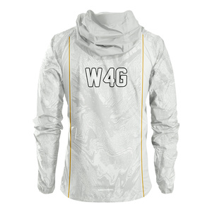Wholesale Custom Sublimated Hooded Windbreaker <b>Jacket</b> Eco Friendly Full Zip Lightweight <b>Waterproof</b> Recycled Sportswear - Product Image 5
