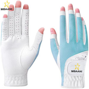 Guantes de Golf para Mujer con Dedos Descubiertos, Guantes de Golf sin Dedos para Dama, PU y Microfibra, Tejido de Malla Transpirable, Frescos y Cómodos - Product Image 3