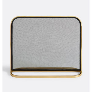 Achetez un écran de cheminée pliable en métal de style antique, avec motif décoratif, pour la maison - Product Image 1