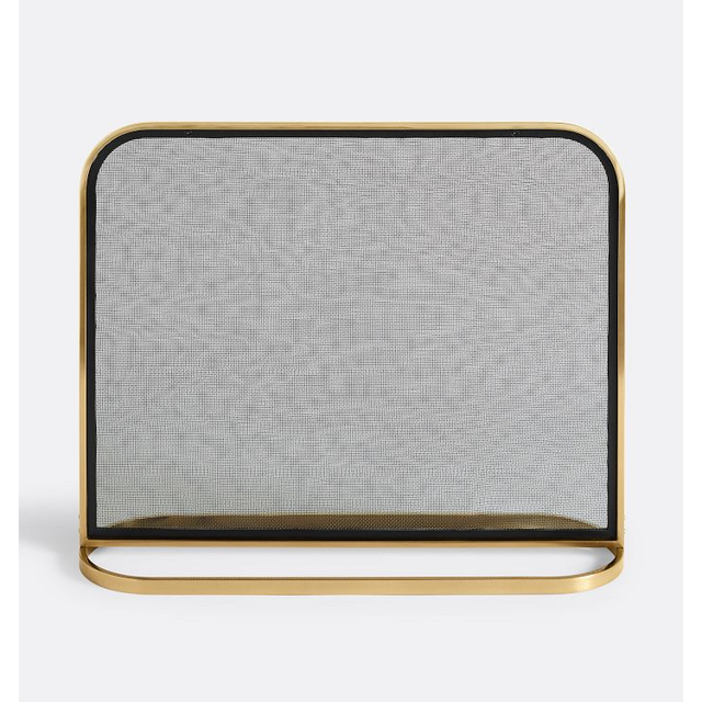Buy Fireplace Screen with Metal Crafted Antique Style Scroll Spark Guard Cover Folding Fireplace Screen For Home