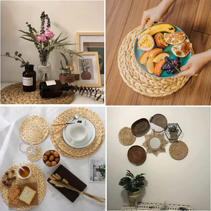 Manteles Individuales Redondos de Bambú Tejido Natural, 30/33/35/38 cm, Clásicos, Antideslizantes, Resistentes al Calor, Ecológicos, Decoración para Fiestas - Product Image 2