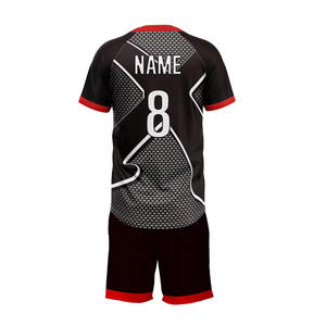 Uniforme de rugby professionnel de haute qualité, impression par transfert thermique, short en spandex/polyester respirant, protection UV, évacuation de l'humidité - Product Image 5