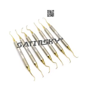 ชุดเครื่องมือขูดหินปูนแบบใช้มือ 7 ชิ้น/ชุด เกรซี่ คิวเรตต์ สำหรับขูดหินปูน ดูแลสุขภาพช่องปาก ฟอกสีฟัน - Product Image 1