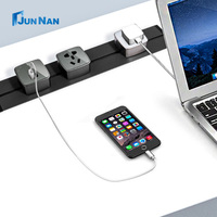 Prise de courant coulissante intelligente avec chargeur USB et modules personnalisables pour bureau, cuisine et salle de réunion