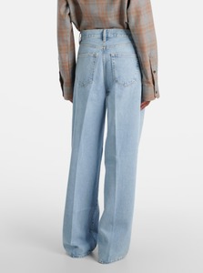 Women's Knee-Length <b>Boot</b> Cut Cropped Denim Jeans with Eco-Friendly Washed Ripped Vintage Design Cotton Fabric - Product Image 2