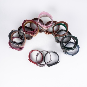 Collier en cuir véritable, ensemble complet avec options de couleurs et de quincaillerie personnalisées, haute qualité BDSM-0145 - Product Image 3