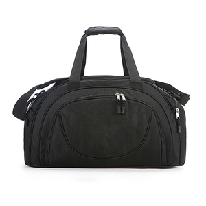 Bolsa Deportiva Unisex Negra de Poliéster, Capacidad de 20-30L, Correa Ajustable, Cierre de Cremallera, Estilo Casual, Asa Suave - Product Image 1