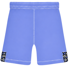Ensemble short et maillot de rugby géométrique bleu périvinyle, noir et blanc, à manches courtes, col rond, personnalisable, respirant, pour entraînement et équipe sportive - Product Image 6