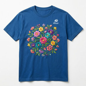 เสื้อยืดปักลายสั่งทำพิเศษ เนื้อผ้าฝ้ายใส่สบาย ทรงพอดีตัว ดีไซน์ทันสมัย เหมาะสำหรับใส่ทุกวัน - Product Image 1