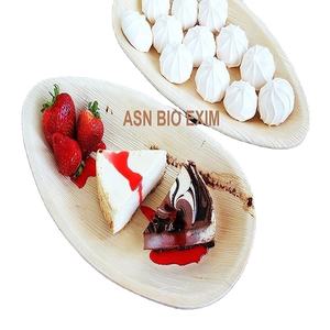 Vaisselle jetable écologique en bambou et feuille de palmier assiettes en vrac avec plateau pour mariages fêtes événements - Product Image 1