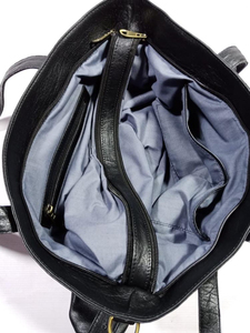 Unisex Tote <b>Handbag</b> Genuine Leather Purse Three Open Straps Spacious Interior for Shopping Travel Work Waterproof - Product Image 3