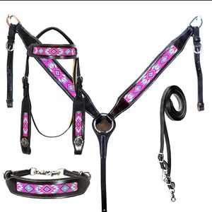 Hot Sale Handmade Western Headstall for Horses Durable Leather Browband Bridle with <b>Engraved</b> <b>Tooling</b> Available for Bulk Quantity - Product Image 4