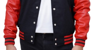 Men's Classic Street Style Varsity <b>Jacket</b> Covered Button Closure Ribbed Hem Front Embroidery Wool Body Stand <b>Canvas</b> Sleeves OEM - Product Image 4