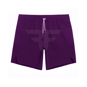 Pantalones Cortos Deportivos Tejidos para Hombre OEM/ODM, Sólidos, de 7 Pulgadas, para Gimnasio, Entrenamiento, Correr, Secado Rápido, Transpirables, con Cierre de Cordón, Talla Extra Grande - Product Image 1