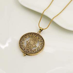 Pendentif main de Hamsa plaqué or, design religieux islamique, en alliage de zinc, bijou unisexe tendance - Product Image 6