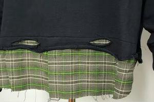 Camiseta de Alta Calidad OEM, Estilo Hip Hop, Dos en Uno, Sólida, Vintage, Lavada al Ácido, Doble Capa, Manga Larga, Nailon/Algodón - Product Image 2