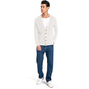 Suéter tipo cárdigan clásico de punto con botones para hombre - Product Image 1