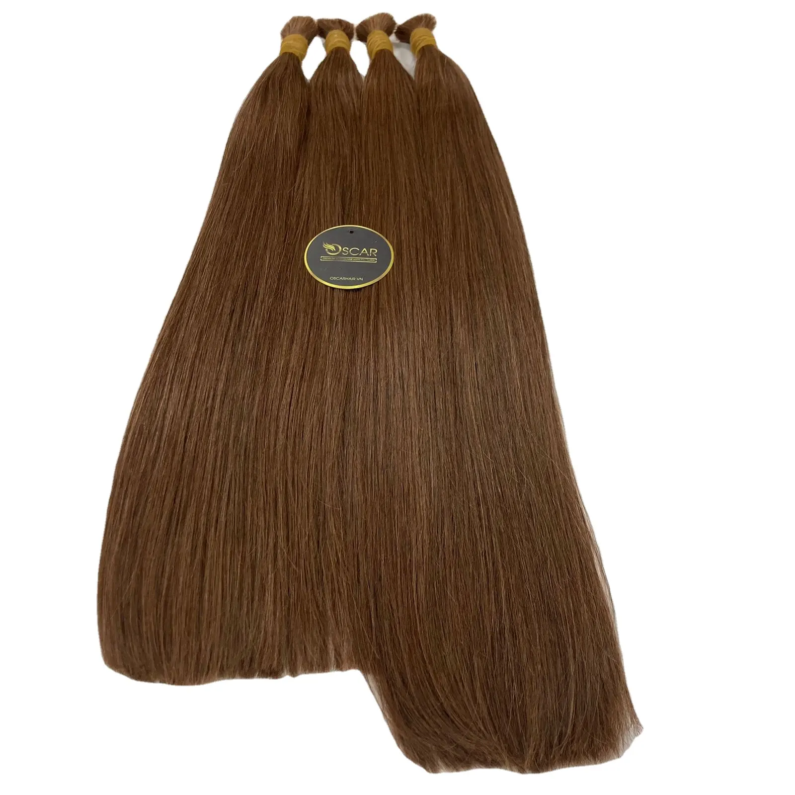 Top Grade Quality Bulk Remy Hair Dark Brown Color #4 Virgin Cuticle Aligned Human Hair Extension