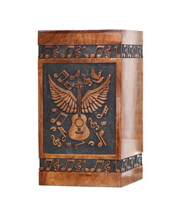 Urnas Decorativas de Cremación Hechas a Mano de Madera Natural Marrón Estilo Americano de Súper Calidad con Logotipo Personalizado para Uso Adulto - Product Image 1