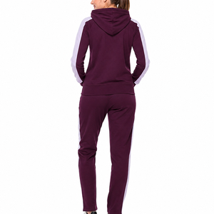 Ensemble de survêtement en polaire 2 pièces pour femme, manches longues, fermeture éclair, col montant, vêtements de sport décontractés, couleur unie, coupe régulière, design unique - Product Image 2