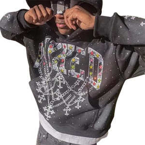 เสื้อฮู้ดดี้ผู้ชายแบบซิปเต็มตัว ลวดลายซันเฟด ฟอกสี ปักลาย พิมพ์ลายตามสั่ง ขายส่งราคาพิเศษ สตรีทแวร์ OEM โพลีเอสเตอร์/คอตตอน - Product Image 5