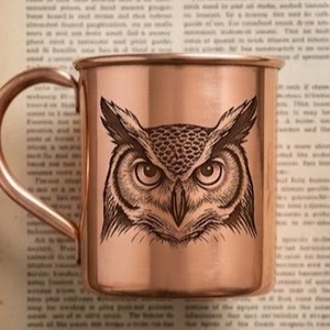 Taza de Cobre con Diseño de León Grabado con Láser, Estilo Vintage, Portátil, para Camping, con Asa Incluida, Lujosa, Clásica, de Metal Liso - Product Image 4