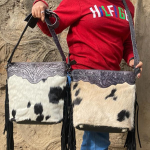 2025 nouveau Design usiné à la main en cuir véritable sac à main véritable peau de vache frange sac à bandoulière sculpture bohème Floral sacs à bandoulière pour femmes - Product Image 4
