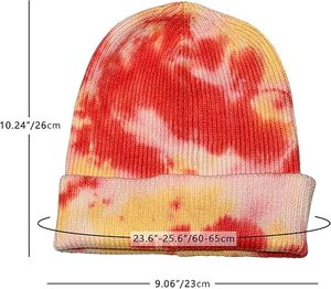 Gorros y Gorros de Punto Personalizados al por Mayor, Gorro de Punto con Estampado Tie Dye para Hombre y Mujer - Product Image 5