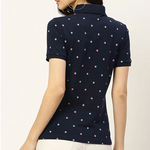 Polo de Mujer, Manga Corta, Informal, Tejido Transpirable, Largo Regular, 100% Algodón, Estampado - Product Image 2