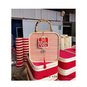 Cesta de Regalo de Bambú, Tejido de Bambú Natural Duradero para Empaque de Regalos Premium, Presentación Minorista, Producida en Vietnam - Product Image 4