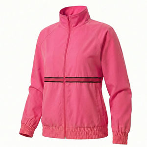 Chaqueta Quirúrgica de Calentamiento para Profesionales Médicos, Personalizable con Estampado, Venta al por Mayor, Cierre Frontal con Cremallera, Cuello Alto, Rayas Elegantes - Product Image 5