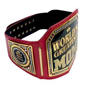 Ceinture de championnat personnalisée en cuir de vachette imperméable de 2 mm, couleur au choix, avec boucle en alliage 3D, taille adulte – Le cadeau idéal pour la meilleure maman du monde - Product Image 6