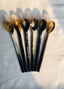 Ensemble de couverts en corne polie faits à la main, de qualité supérieure, dernier modèle de luxe, avec cuillère et fourchette, à prix abordable - Product Image 2