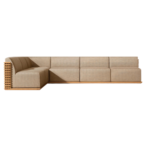 Canapé modulaire sectionnel moderne Emma en forme de L, style minimaliste, avec coussins épais, idéal pour salon et hôtel - Offre spéciale - Product Image 5