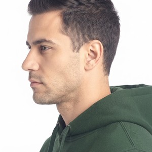 Sweat-shirt à capuche zippé en polaire vert foncé pour homme, coupe classique, couleur unie, décontracté, manches longues, pour l'automne - Product Image 4