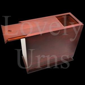 Urna funeraria de madera con acabado cerezo, tamaño grande, para adultos, contenedor para cenizas, recuerdo conmemorativo. - Product Image 4