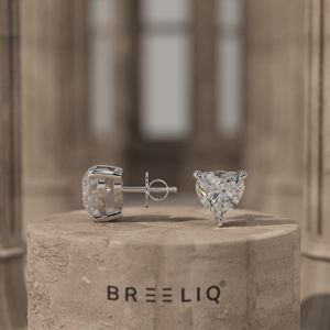 Pendientes de circonita talla corazón de alta demanda, plata de ley 925, 3.80MM, clásicos con cierre de rosca, joyería minimalista romántica - Product Image 3